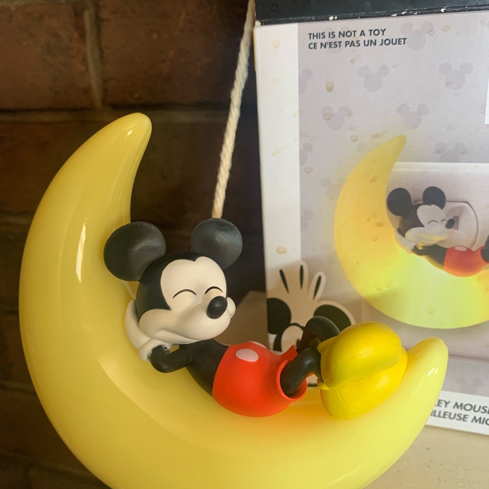 Mickey Mouse Yellow Crescent Moon Night Light